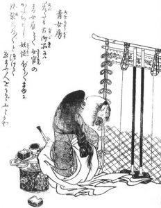 青女房の姿を描いた図