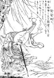 琵琶牧々の姿を描いた図