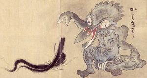 髪切りの姿を描いた図