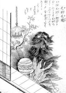 毛羽毛現の姿を描いた図