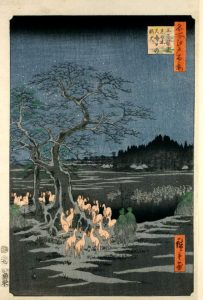 王子の狐火の姿を描いた図