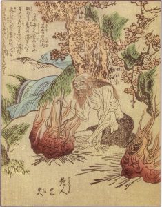 老人火の姿を描いた図