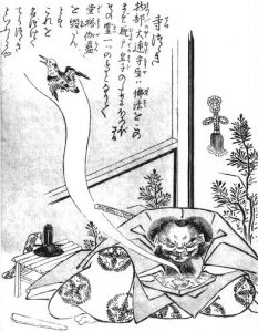 寺つつきの姿を描いた図