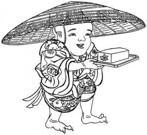 豆腐小僧の姿を描いた図