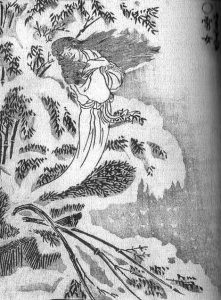 雪女の姿を描いた図