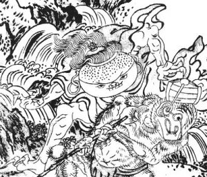禅釜尚の姿を描いた図